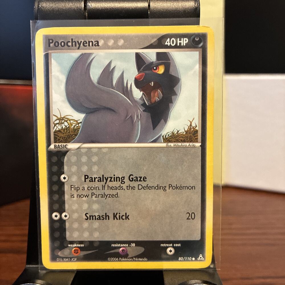 Poochyena 80/110 Pokemon TCG EX Holon Phantoms Common Moderate Play 2006 Vintage